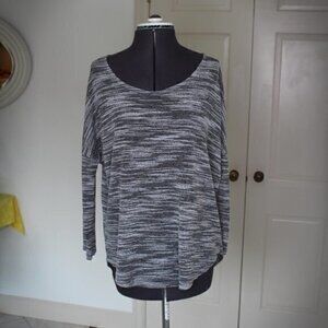 Amazing gray striped top size Large